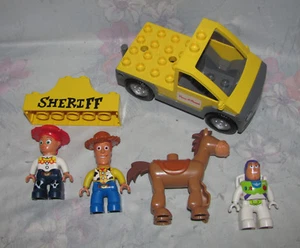 Lego Duplo Toy Story Lot - Jessie, Buzz Lightyear, Bullseye, Woody Figures, Sign - Picture 1 of 3