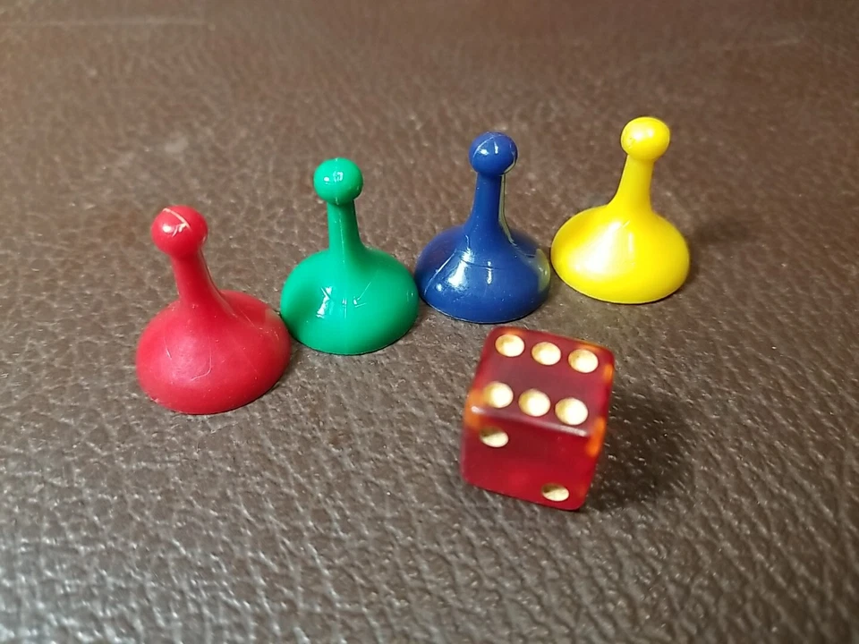 1975 Payday Board Game Replacement Parts Lot Game Pieces And Dice - Image 1 of 4