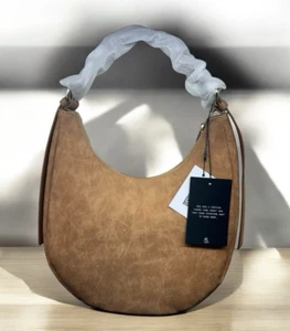 4th & Reckless Crescent Bag Womens One Size Una Faux Suede Camel Brown Purse NEW - Picture 1 of 18