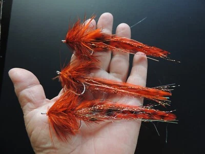 S004 LotOf3 Seaducer Mustad Tarpon 1/0  Fly Fishing Striper Bluefish GT USA Made - Image 1 of 4