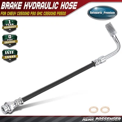 Manguera hidráulica de freno trasero derecho para Chevy C3500HD 91-02 P30 GMC C3500HD P3500 Foto 1 de 4
