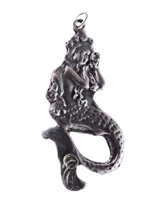 mERMAID PENDANT SIREN MYTHICAL JEWELRY LEGENDARY AQUATIC FOLK CREATURE neocurio - Picture 1 of 4