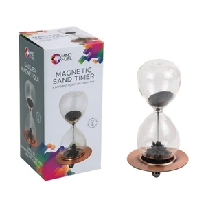 Magnetic Sand Timer Mind Fuel Hourglass Desk Toy Sculpture Decorative Iron - Picture 1 of 6