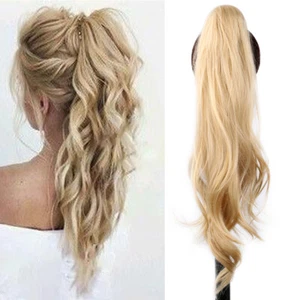 32" Long Flexible Wrap Around Ponytails Synthetic Hairpieces Pony Tail Extension - Picture 1 of 29