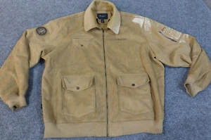 sean john jacket 3XL Beige Y2K Vintage Mens Bomber Zip Retro hip-hip grunge - Picture 1 of 14