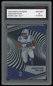 Tarjeta de novato Jonathan Taylor 2020 Panini Clear Vision primer grado 10 #CV-7 COLTS - Imagen 1 de 1