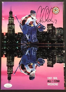 Chris Chelios Signed 1991 NHL All Star Hockey Program Chicago Black Hawks JSA - Picture 1 of 8