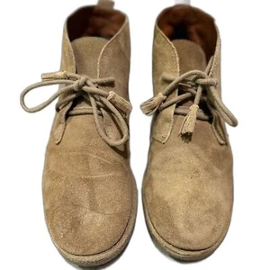 LUCKY BRAND Leather Suede Lace Up Chukka Boots Desert Tan Womens Us Size 6.5 - Picture 1 of 7
