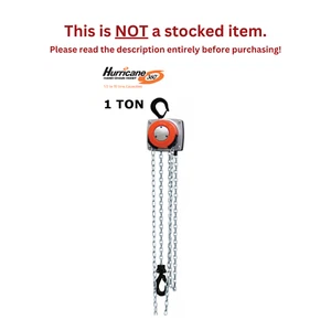 CMCO HURRICANE 360° MANUAL HAND CHAIN HOIST - 1 TON - 10 FT LIFT - Picture 1 of 3