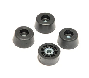 20 MEDIUM TALL ROUND RUBBER FEET .437 H x .875" W RADIO / ELECTRONICS - US MADE - Picture 1 of 5