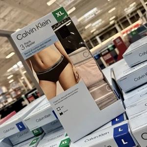 NEW NIB Women's Calvin Klein 3 Pack Hipster Underwear 3 Pack, LARGE - Picture 1 of 9