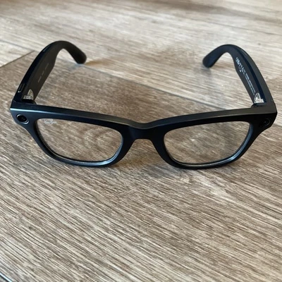 Gafas Ray-Ban Meta Wayfarer Mate Negro Transparente Verde Transiciones Gen1 *SIN ESTUCHE* Foto 1 de 4