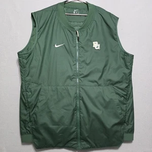 NIKE Mens Baylor University Bears College Vest Adult Size XL Green Sleeveless - Picture 1 of 11