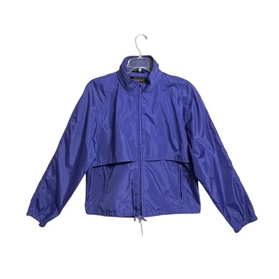 De Colección Eddie Bauer Hombres Impermeable Ventilado Cortavientos M Azul Capucha Exterior Cremallera Completa Foto 1 de 4