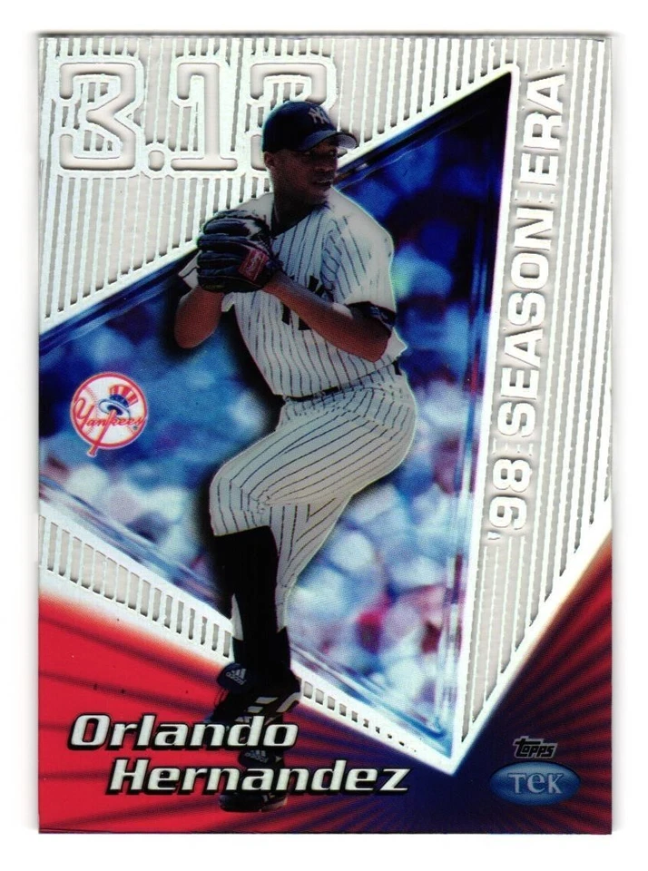 1999 Topps Tek #40A Orlando Hernandez New York Yankees Pattern 25 - Image 1 of 2