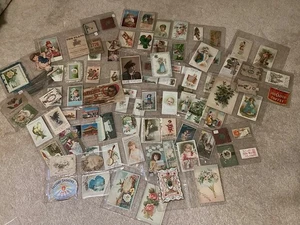 Viktorianisches Zeitalter Album mit Visitenkarten & anderen verschiedenen Karten (105 Karten) - Bild 1 von 13