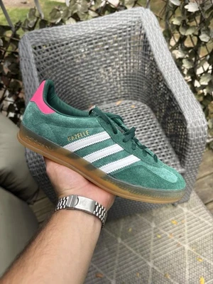 Adidas Gazelle - Size 7.5W - BRAND NEW - Collegiate Green Lucid Pink - IG5929 - Image 1 of 2