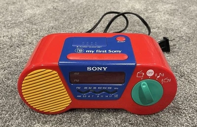 Vintage 80's/90's My First Sony Clock/Radio Model ICF C6000 - TESTED - WORKING - Image 1 of 4