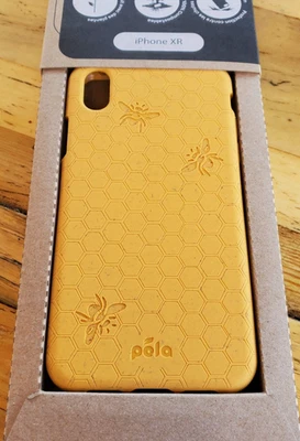 Pela iPhone XR Soft Phone Case Back Cover Honey Bee Compostable Eco-Friendly - Image 1 of 4