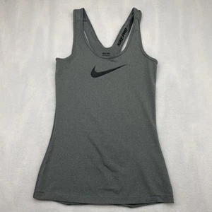 Canotta Nike Pro Dri Fit grigia e nera racerback donna taglia XS - Foto 1 di 8