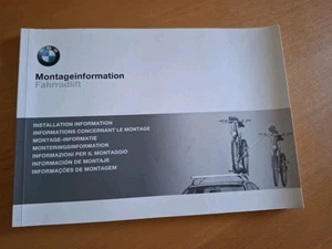 BMW Fahrradlift Fahrradträger Anleitung Handbuch Montageanleitung - Bild 1 von 3