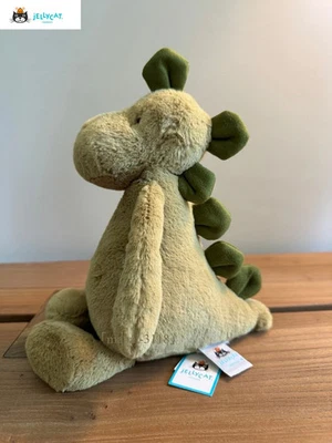 Jellycat Small Bashful Dino 23CM Green Dinosaur Retired BNWT With Dust Bag Gift - Image 1 of 2