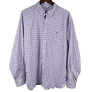 Camisa con botones Vineyard Vines On The Go Performance XL OTG rosa azul para hombre - Imagen 1 de 10