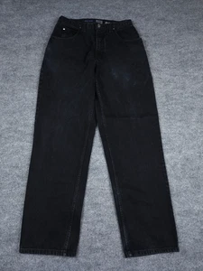 Vintage Anchor Blue BAGGY Jeans Herren 34 x 34 (passt 30 x 33) schwarz fleckig Y2K - Bild 1 von 12