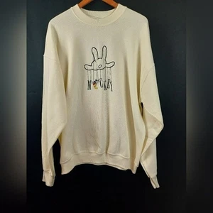 Walt Disney NWT Women's Sweater Mickey Mouse Unlimited Cream Made in USA X Large - Picture 1 of 7