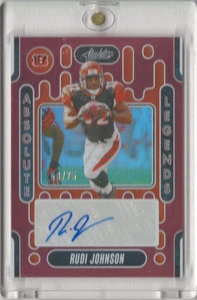 2024 Panini Absolute Rudi Johnson Auto /75 #ALS-RJN Absolute Legends - Picture 1 of 2