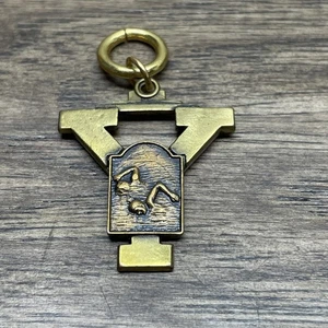 Vintage YMCA Chicago Championships Junior Brust Stroke Award Medaillon KG JD - Bild 1 von 4