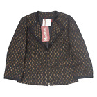 MAX MARA STUDIO Womens Blazer Jacket Black Wool Argyle UK 10