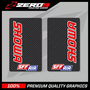 SHOWA OBERE GABEL AUFKLEBER MOTOCROSS GRAFIK MX GRAFIK CARBONROT SSF LUFT - Bild 1 von 1
