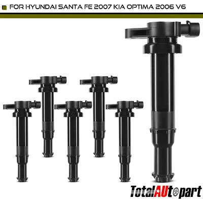 Paquete de 6 bobinas de encendido para Kia Optima 2006-2007 V6 2,7 L 27301-3E100 UF-554 Foto 1 de 4