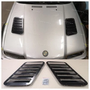 BMW E36 METAL REAL vented louvers hood vents gills set of 2 pcs with instal kit - Picture 1 of 16