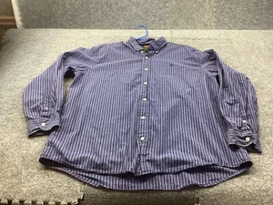 Timberland Dress Shirt Mens X-Large Blue stripes Button Up long sleeves - Picture 1 of 9