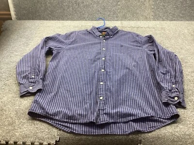 Camisa de vestir Timberland para hombre X-grande rayas azules abotonadas mangas largas Foto 1 de 4