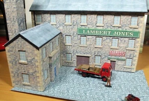 Stone built factory or warehouse, two buildings, "00" model railway buildings - Picture 1 of 8