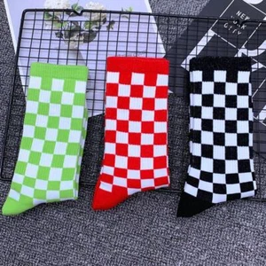 Trend Women Checkerboard Socks Checkered Socks Men Socks Hop 2025 Unisex I9SD34 - Picture 1 of 20