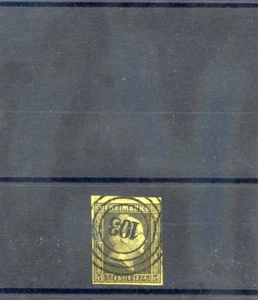 ALEMANIA, PRRUSIA Sc 5 (MI 4a)F-MUY BUENO USADO 1850 3sgr NEGRO/NARANJA BUFF $30 - Imagen 1 de 1