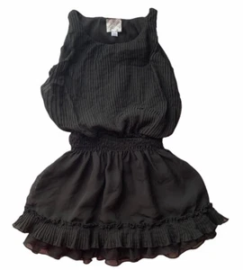 Disney D-Signed Girls Size XS 6 Black Top Cinched Waist Ruffles Pleated EUC - Picture 1 of 6