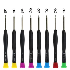 CACCIAVITI DI PRECISIONE RIPARAZIONE SMONTAGGIO SMARTPHONE TABLET SET 8 PEZZI - Foto 1 di 3