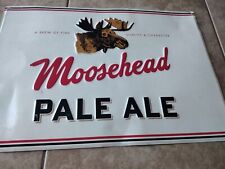 Moosehead Pale Ale Tin Beer Sign Embossed