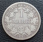 1 Mark Reichsmark Stück 1887 A Deutsches Reich kleiner Reichsadler Silber Münze