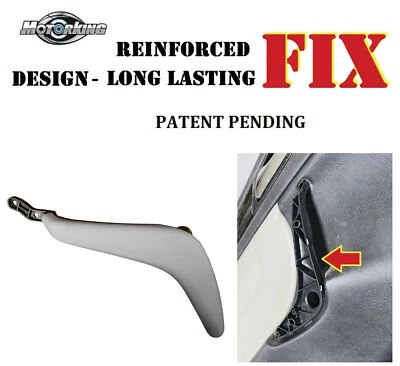UPGRADED For 98-03 MB CLK320 CLK430 Left Driver DOOR HANDLE PULLER & COVER Gray - Image 1 of 4
