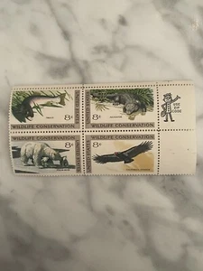 US Stamps Scott# 1427-1430 Wildlife Conservation Zip Block of 4 MNH - Picture 1 of 1