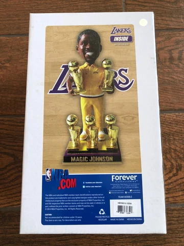 MAGIC JOHNSON Los Angeles Lakers 5X NBA Champion "Warm-Up" Suit Bobble Head* Cover