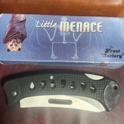 Little Menace Frost 4” Closed Tactical Folder Stainless In Box X396 - Image 1 of 4