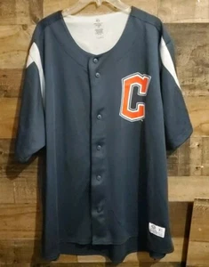 MLB True Fan Cleveland Guardians Button Front Batting Jersey Men’s 2XL Blue  - Picture 1 of 10