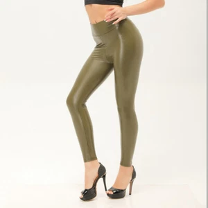 Lady Faux Leather Leggings PU Pencil Pants Trousers Matte Stretch Skinny Sexy - Picture 1 of 17